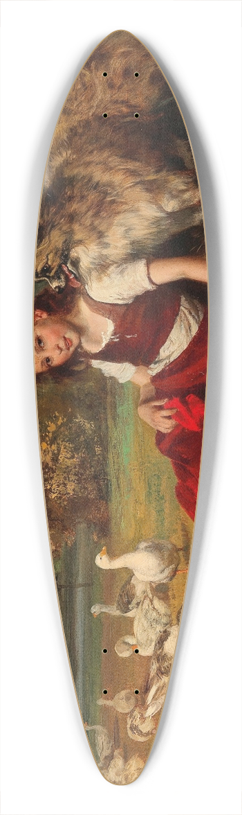 Anton Dieffenbach - Gnsemagd bei der Rast 39.3 inch art pintail longboard deck