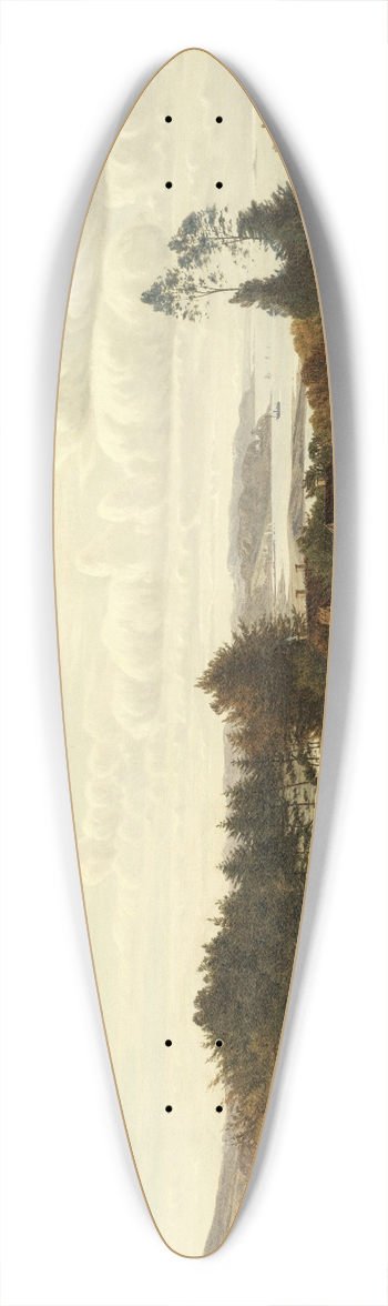 Anton Erik Christian Thorenfeld - A Danish farmstead 39.3 inch art pintail longboard deck