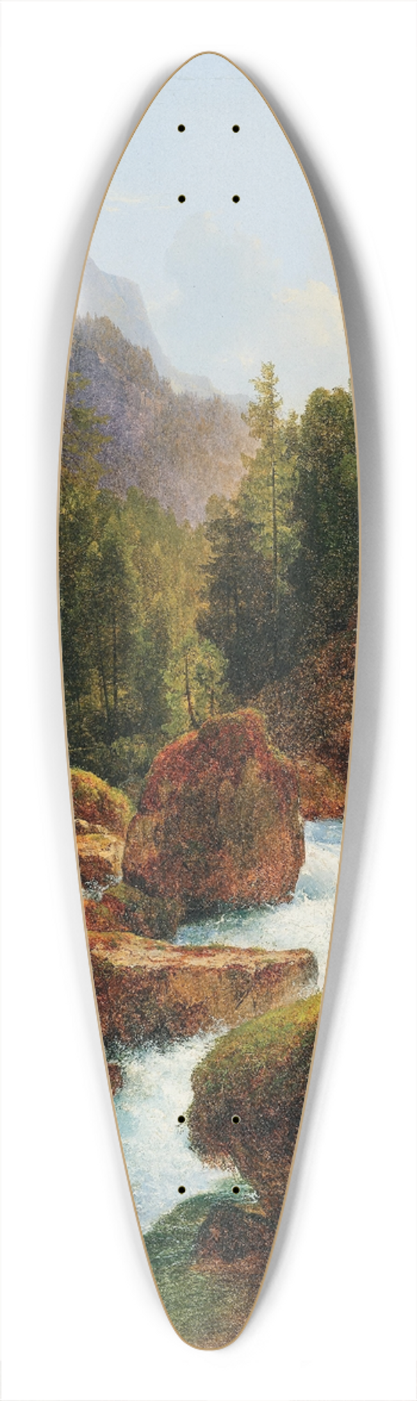 Anton Hansch - A Mountain Torrent 39.3 inch art pintail longboard deck