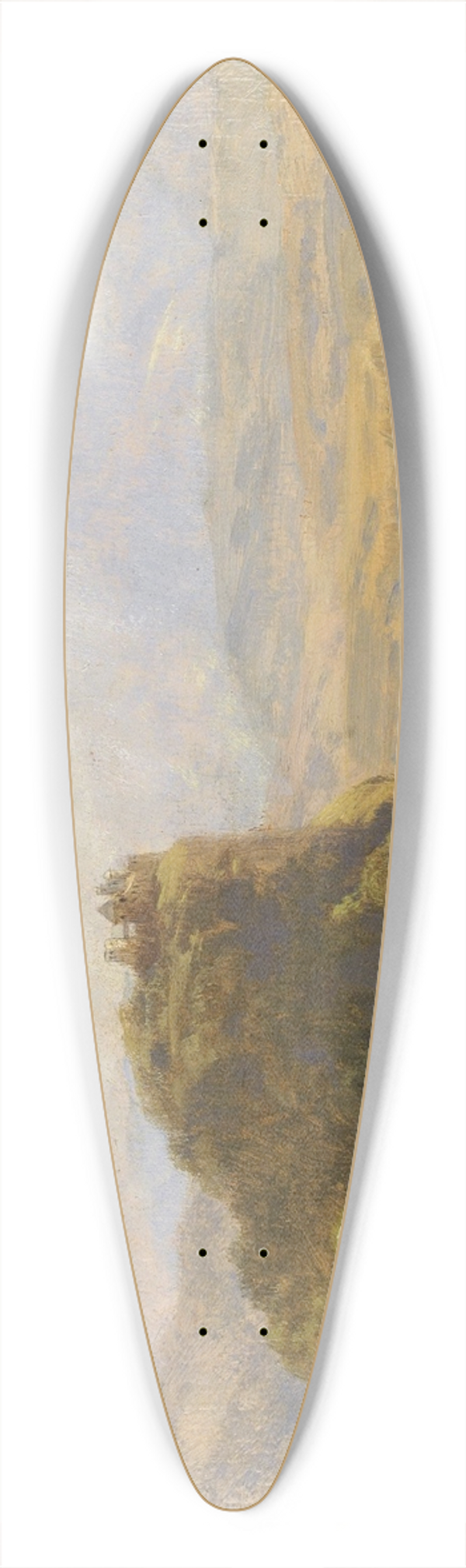 Anton Hlavacek - Landschaft mit Burg 39.3 inch art pintail longboard deck