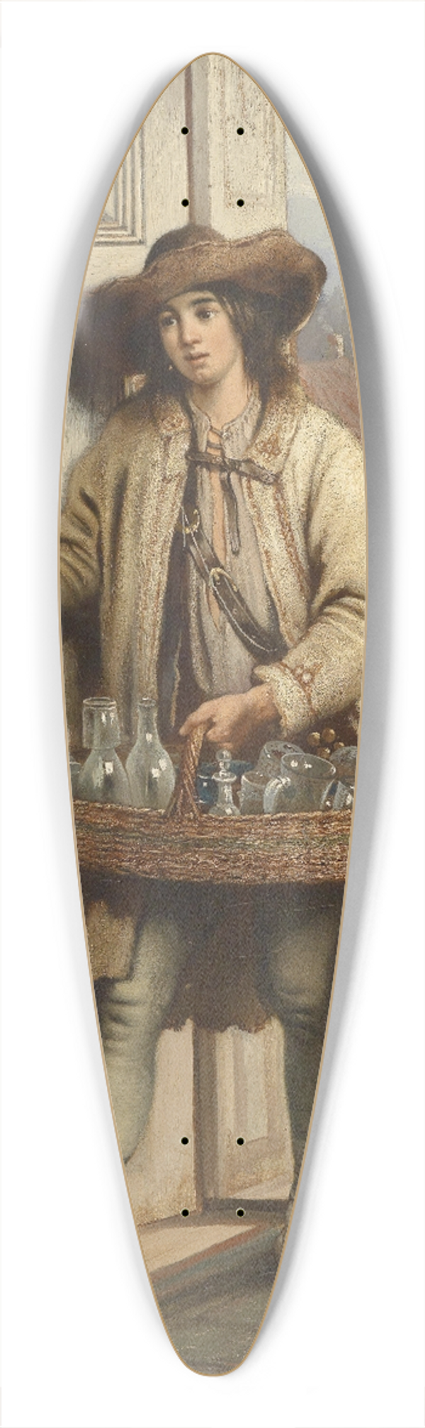 Antonin Hlperl - Slovakischer Glasverkufer 39.3 inch art pintail longboard deck