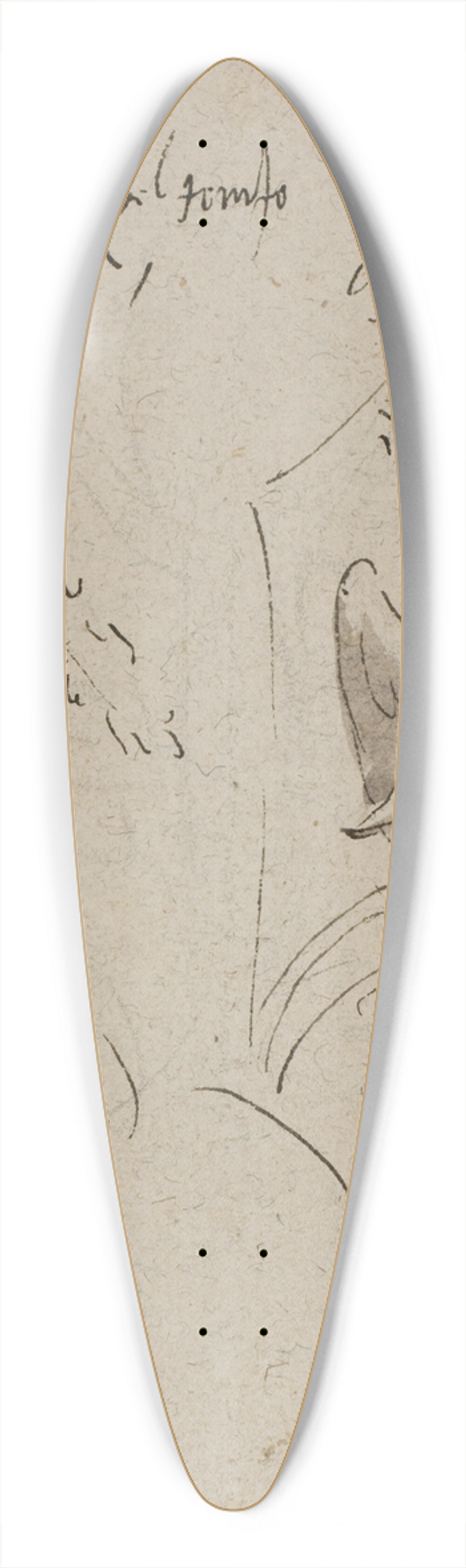 Antonio Aliense - Zefyr og Iris 39.3 inch art pintail longboard deck