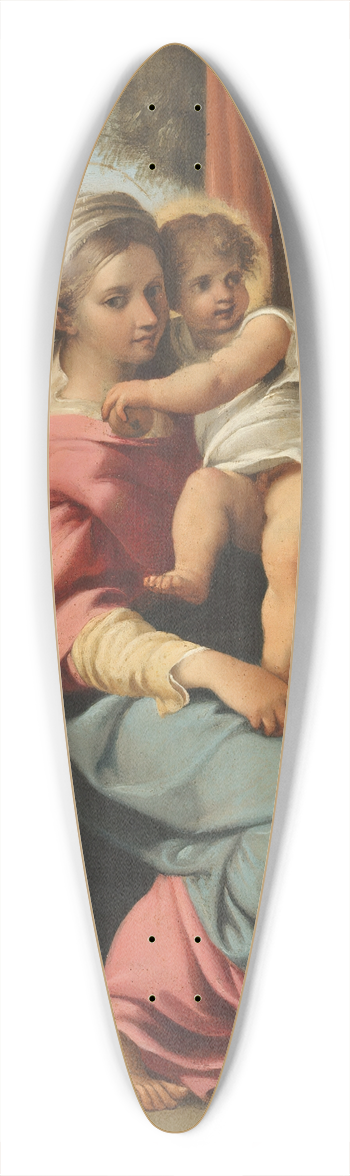 Antonio Carracci - The Holy Family 39.3 inch art pintail longboard deck