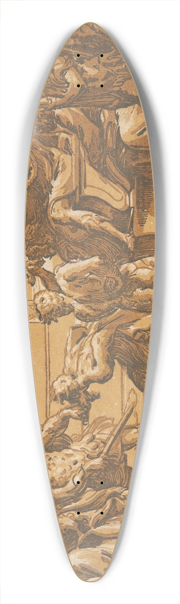 Antonio da Trento - Peters og Paulus martyrium 1 39.3 inch art pintail longboard deck