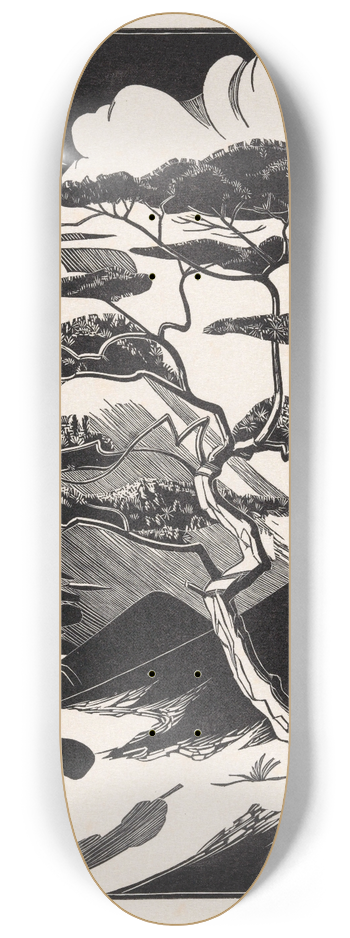 Bernard Essers - Duinpan met twee figuren 8.25 inch art skate deck