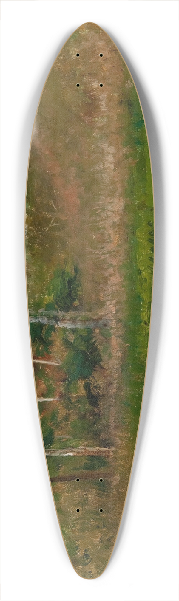 Antonio Parreiras - Still Water 39.3 inch art pintail longboard deck