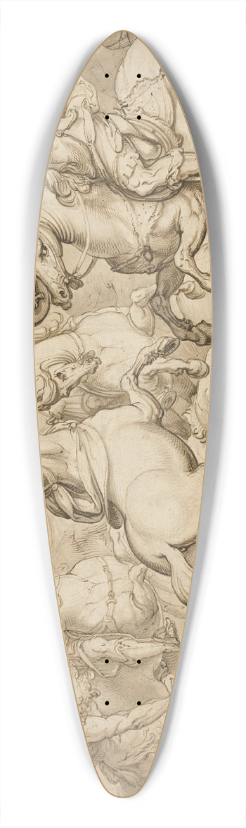Antonio Tempesta - Battle of the Lapiths and Centaurs 39.3 inch art pintail longboard deck