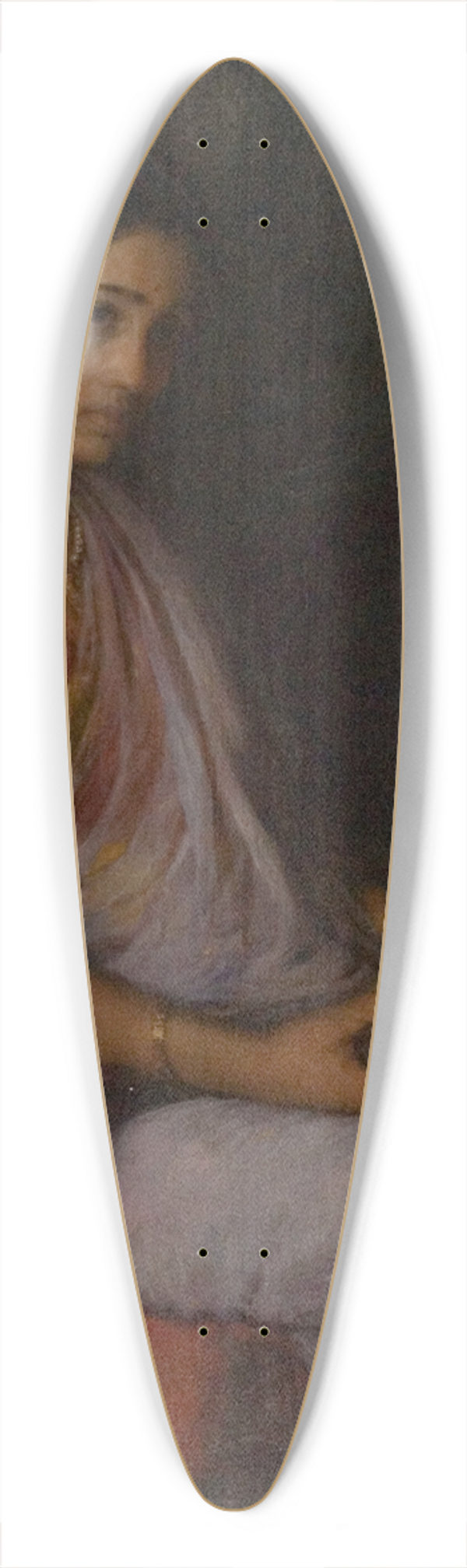 Antonio Xavier Trindade - Girl with a Vase 39.3 inch art pintail longboard deck