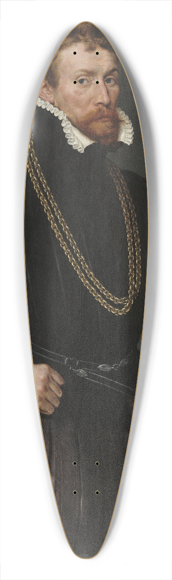 Antonis Mor - Portrait of a Gentleman 39.3 inch art pintail longboard deck