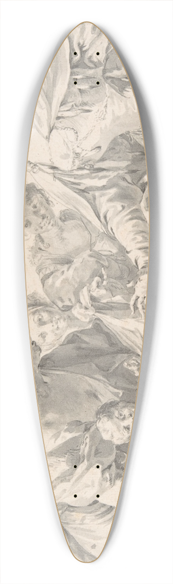 Anton Kern - The Finding of Moses 39.3 inch art pintail longboard deck