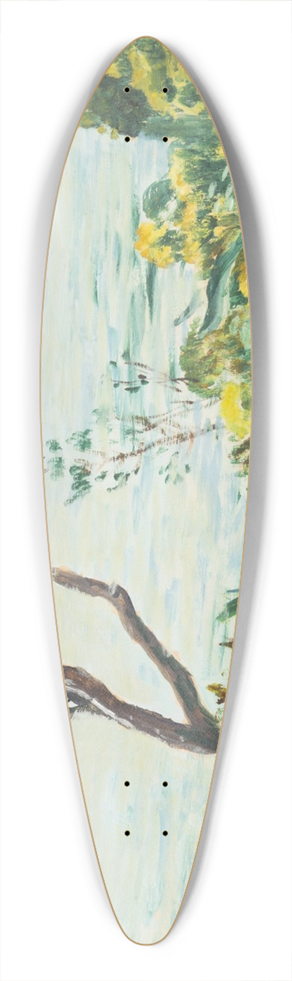 Antonn Hudeek - Seaside 39.3 inch art pintail longboard deck