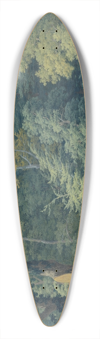 Anton Radl - Viehtrnke im Wald, links ein Jger 39.3 inch art pintail longboard deck