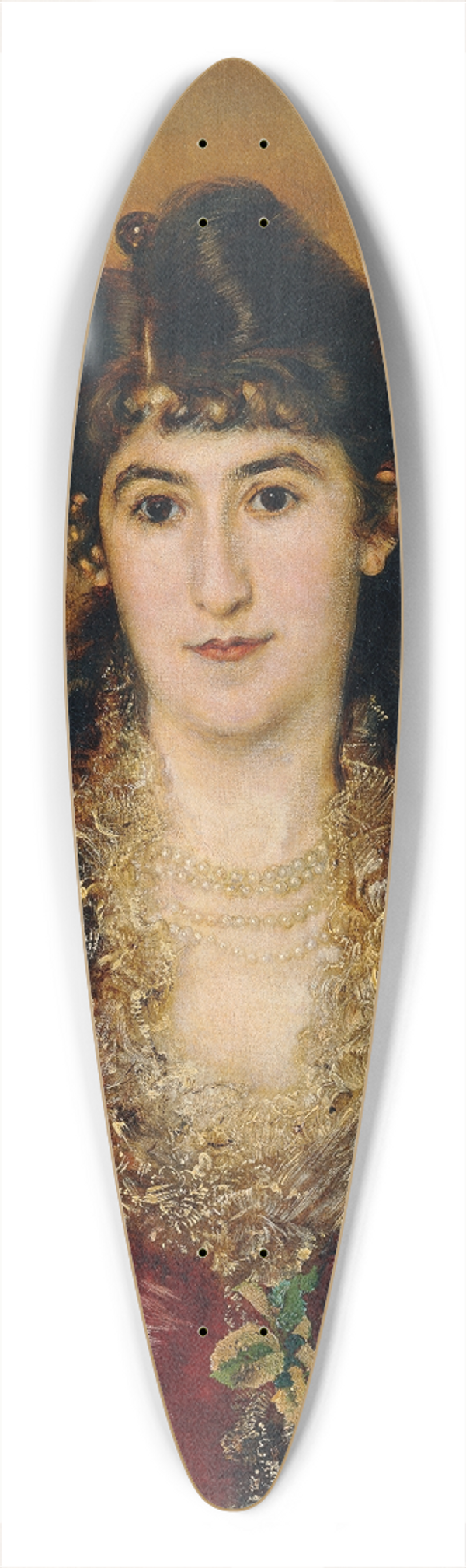 Anton Romako - Dame im roten Kleid 39.3 inch art pintail longboard deck