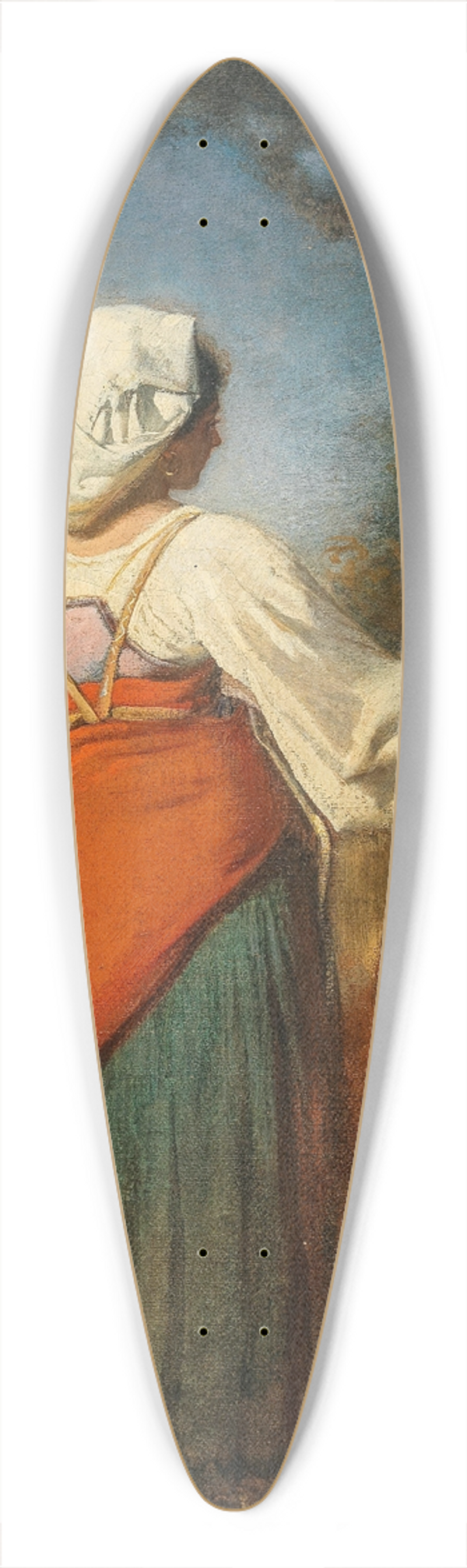 Anton Romako - Italienerin mit Kind am Brunnen 39.3 inch art pintail longboard deck