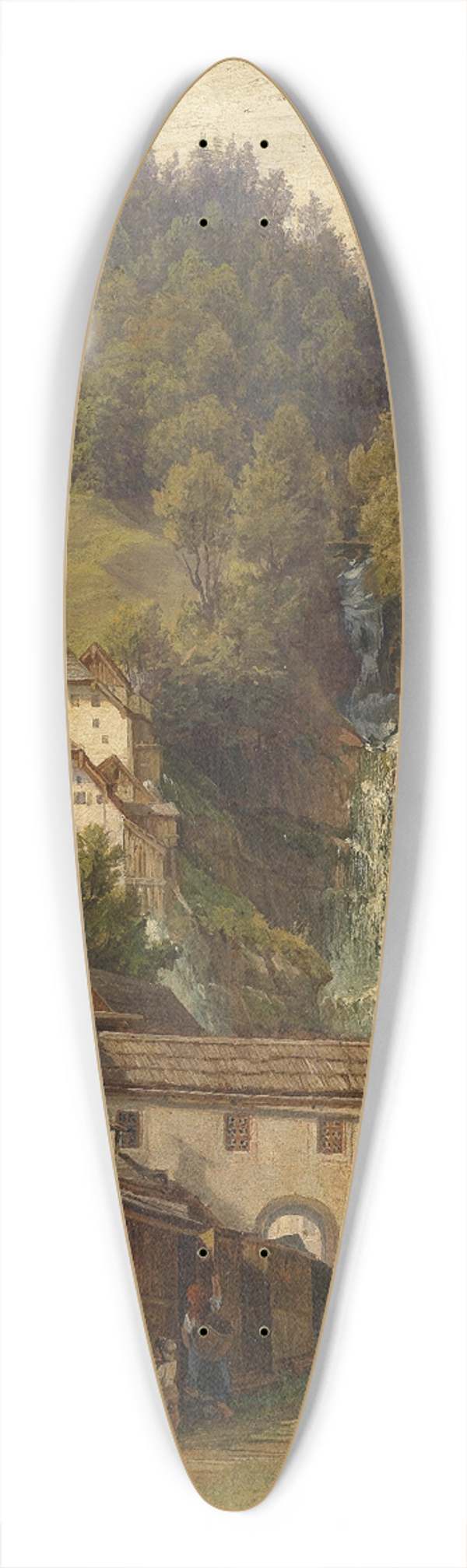 Anton Schiffer - Motiv aus Hallstatt 39.3 inch art pintail longboard deck