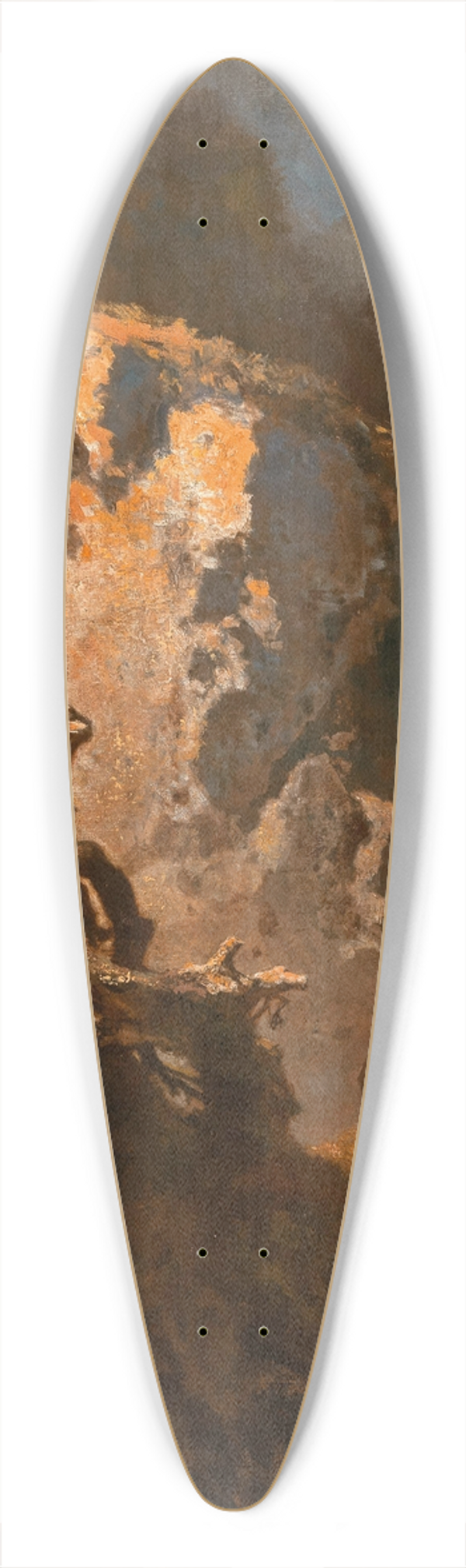 Anton Schrdl - Chamois High in the Mountains 39.3 inch art pintail longboard deck