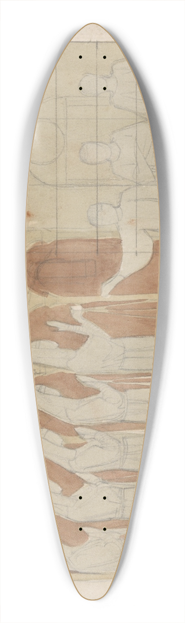 Antoon Derkinderen - De vijf dwaze maagden vragen om olie 39.3 inch art pintail longboard deck
