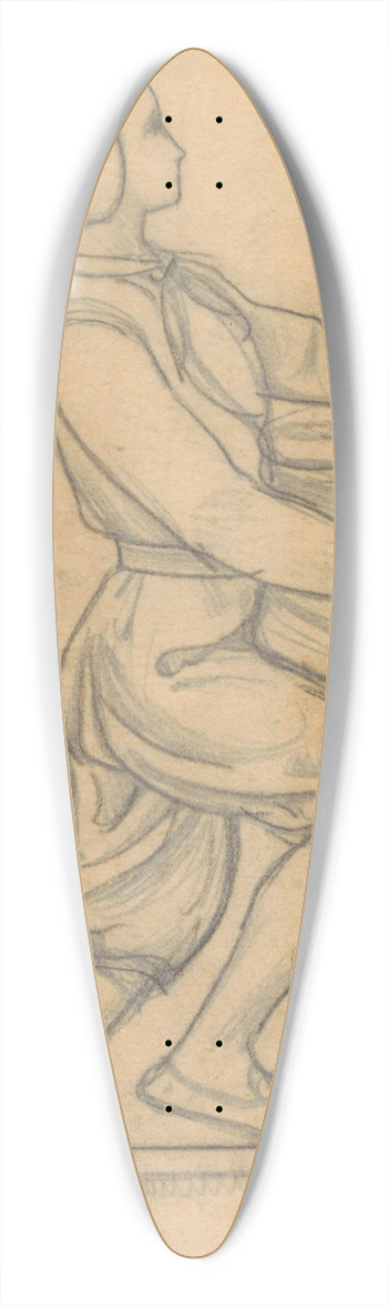 Antoon Derkinderen - Ontwerp voor wandschildering in de Beurs van Berlage; scne uit de legende van het vrouwtje van Stavoren 39.3 inch art pintail longboard deck