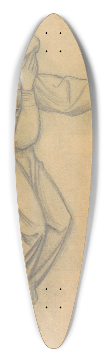 Antoon Derkinderen - Ontwerp voor wandschildering in de Beurs van Berlage; staande figuur, wijzend naar rechts 39.3 inch art pintail longboard deck