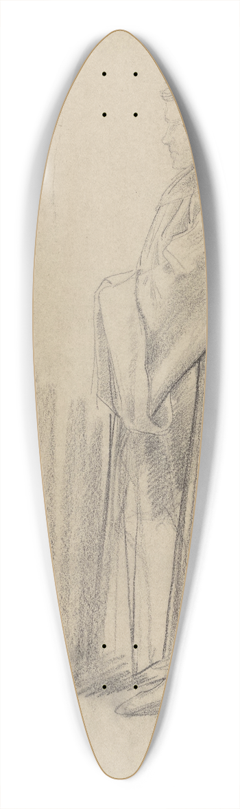 Antoon Derkinderen - Voorstudie voor de Eerste Bossche Wand; twee studies van een monnik 39.3 inch art pintail longboard deck