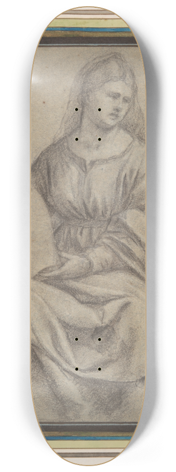 Bernardino Licinio - Woman holding aVase 8.25 inch art skate deck