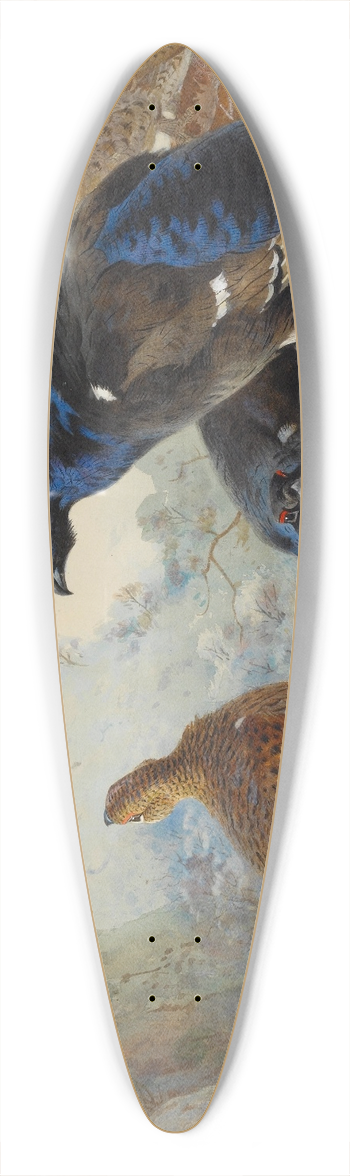 Archibald Thorburn - Blackgame 39.3 inch art pintail longboard deck