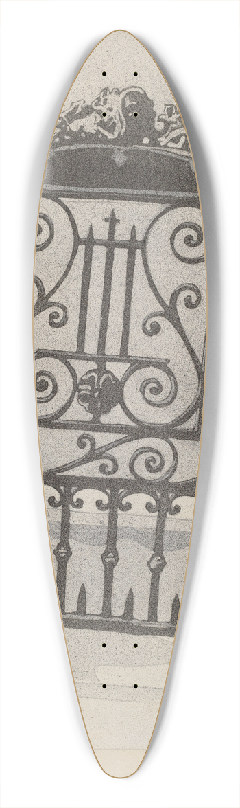 Arelia Arbo - Cast and Wrought Iron Gate 39.3 inch art pintail longboard deck