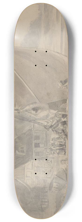 Adolph Tidemand - Danske fiskeres hjemkomst 8.25 inch art skate deck