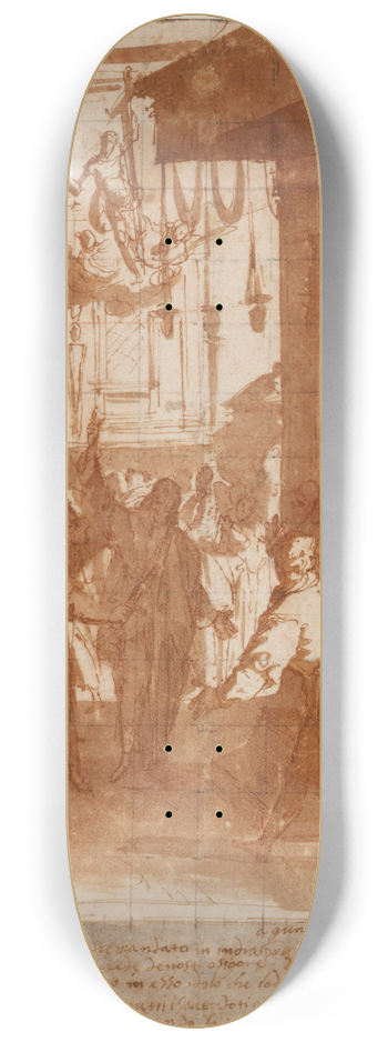 Bernardino Poccetti - Das Martyrium des Apostels Thomas 8.25 inch art skate deck