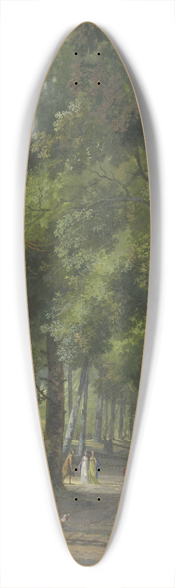 Arie Lamme - Strollers and Rider in Hague Forest 39.3 inch art pintail longboard deck