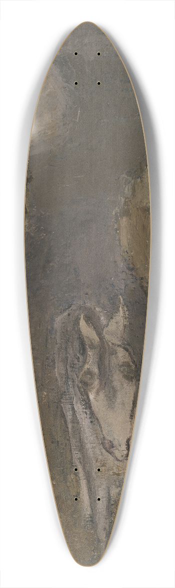 Arie Van de Giessen - Ezel bij maanlicht 39.3 inch art pintail longboard deck