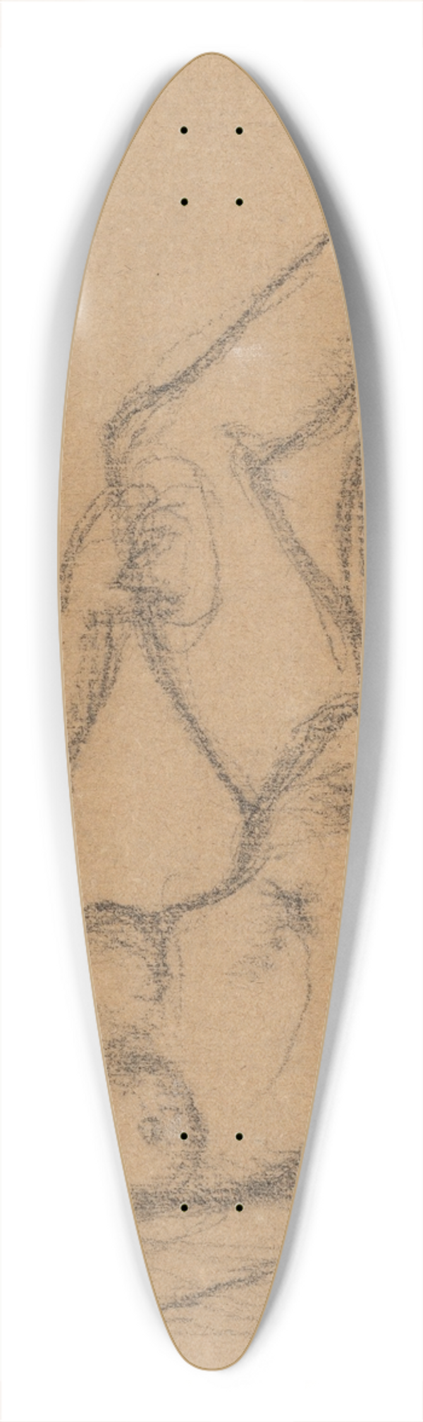 Aristide Maillol - Nu assis 39.3 inch art pintail longboard deck