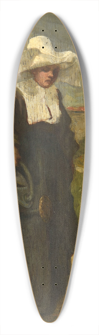 Armand Gautier - Soeur de charit arrosant des fleurs 39.3 inch art pintail longboard deck