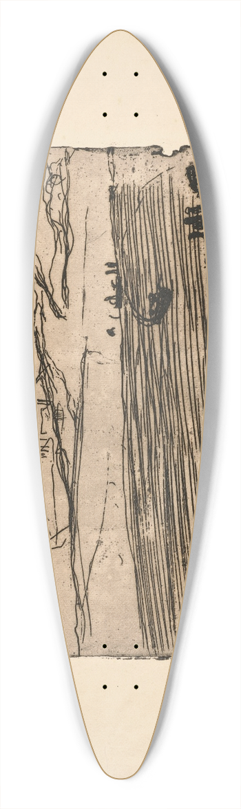 Armand Seguin - La pche (Fishing) 39.3 inch art pintail longboard deck