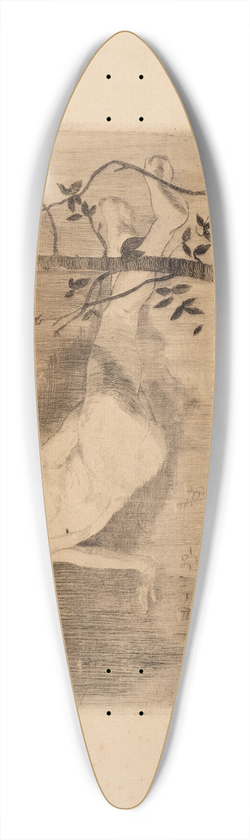 Armand Seguin - Nu  la chauve-souris (Nude in a shadow of a Bat) 39.3 inch art pintail longboard deck