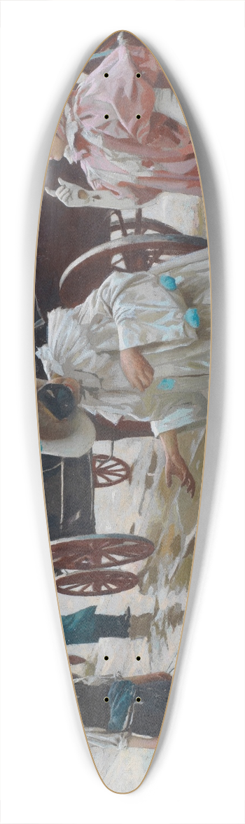 Arnaldo Ferraguti - Carnival, Piazza della Scala, Milan 39.3 inch art pintail longboard deck