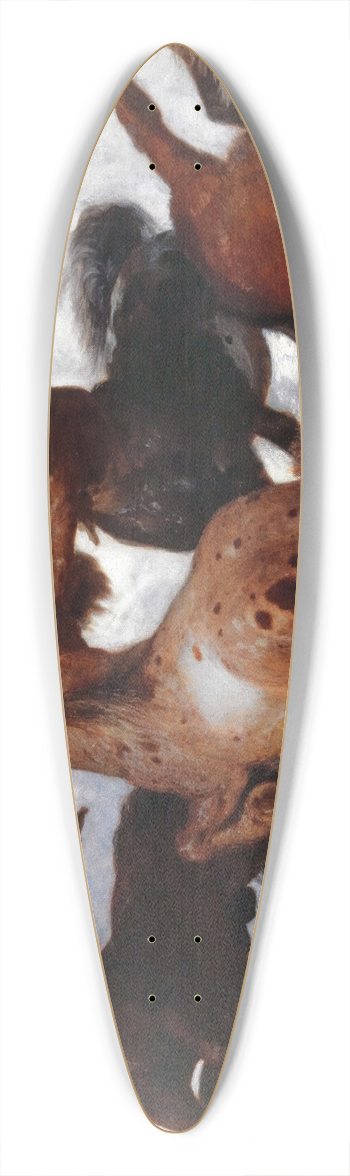 Arnold Bcklin - Battle of the Centaur 39.3 inch art pintail longboard deck