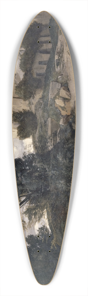 Arnold Bcklin - On the Way to Emmaus 39.3 inch art pintail longboard deck