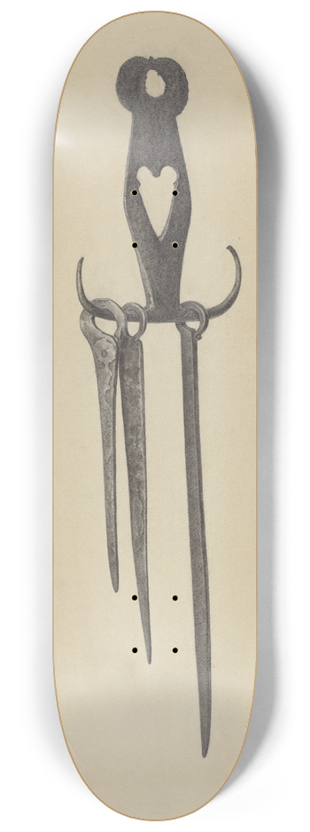 Bernard Krieger - Skewers and Holder 8.25 inch art skate deck