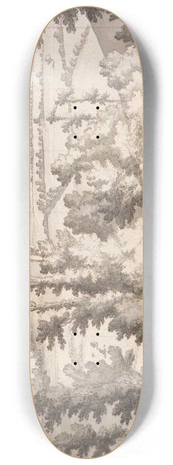 Bernard Lens III - Figures Walking in a Landscape 8.25 inch art skate deck