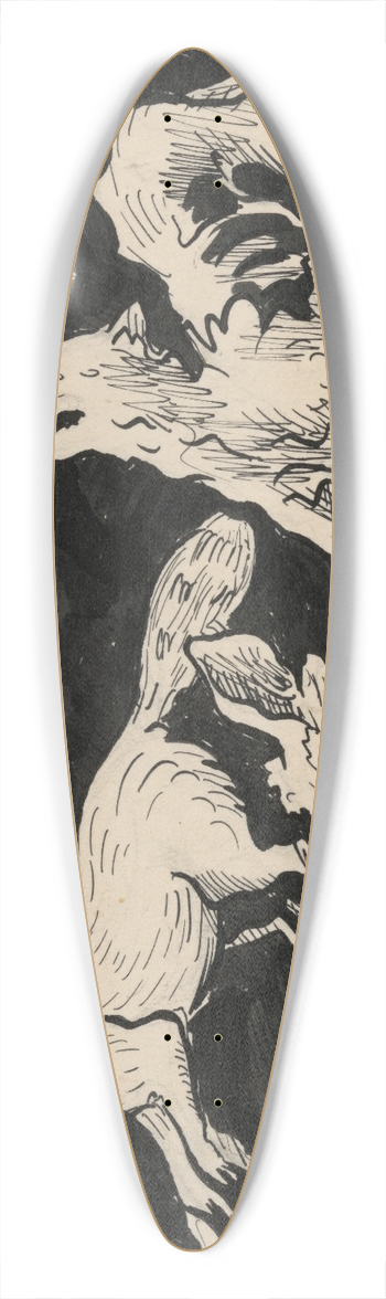 Arnold Peter Weisz-Kubnan - Fox in a Trap 39.3 inch art pintail longboard deck