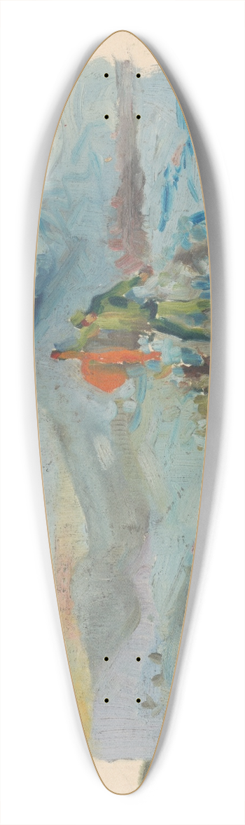 Arnold Peter Weisz-Kubnan - Hunters in a Landscape 39.3 inch art pintail longboard deck