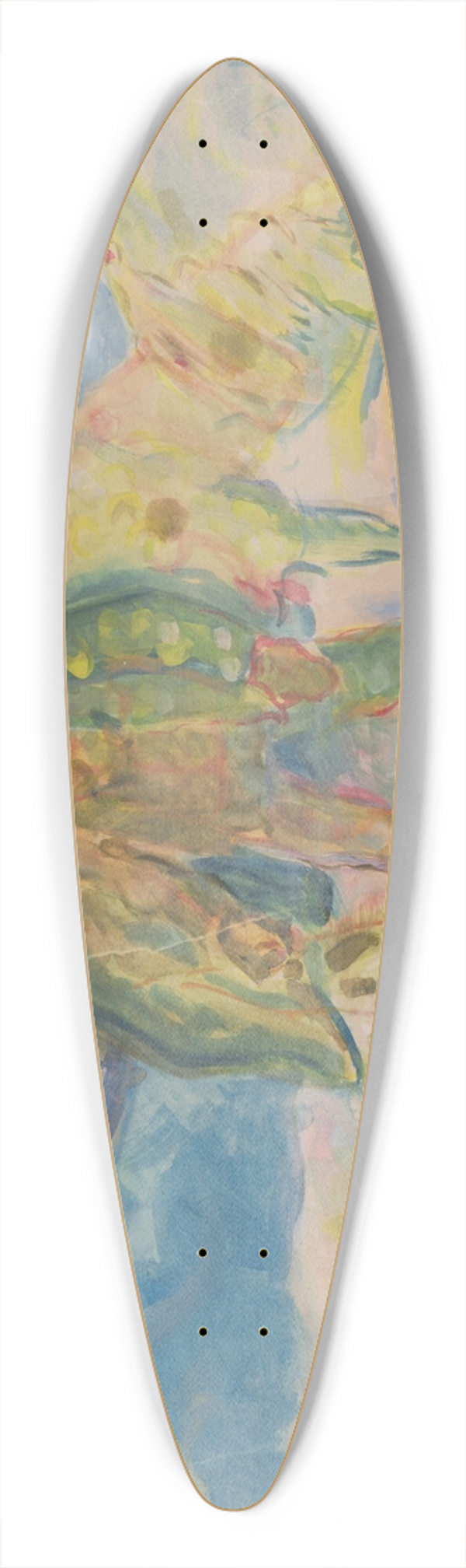 Arnold Peter Weisz-Kubnan - Zvanie dreva 39.3 inch art pintail longboard deck