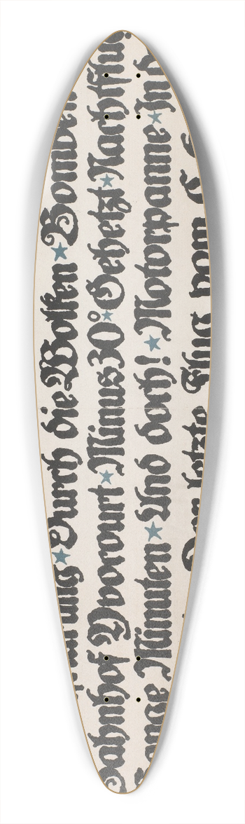 A. Rother - Duits dubbeldekker vliegtuig in de wolken 39.3 inch art pintail longboard deck