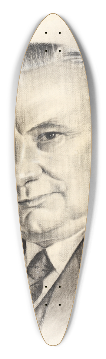 Arthur Boughey - Ernest Bevin 39.3 inch art pintail longboard deck
