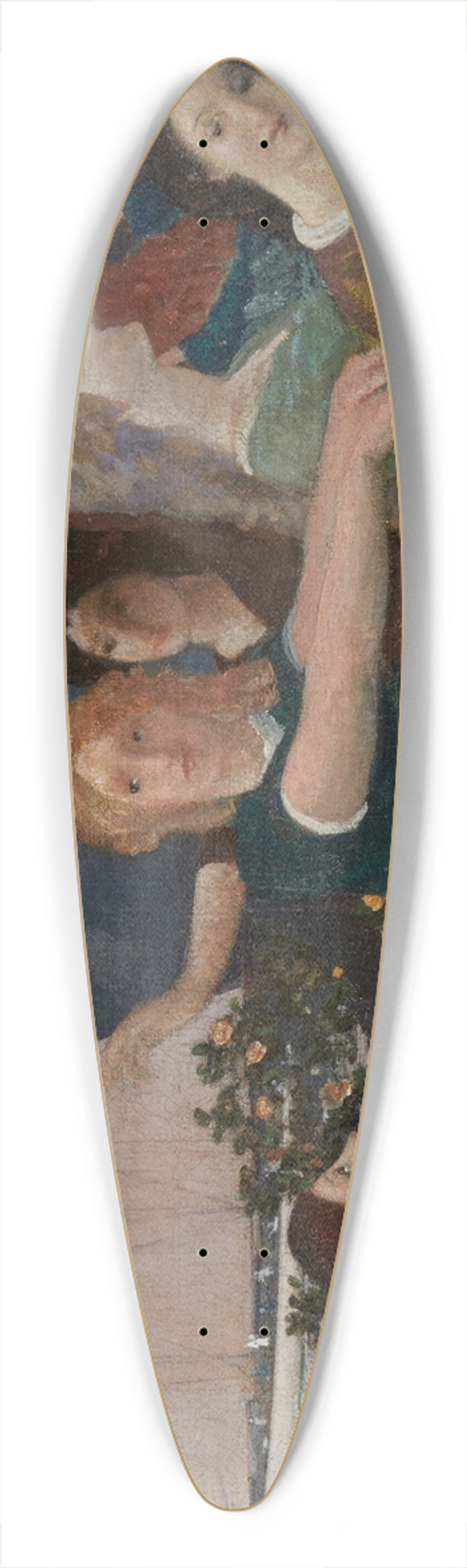 Arthur Bowen Davies - Across The Harbor 39.3 inch art pintail longboard deck
