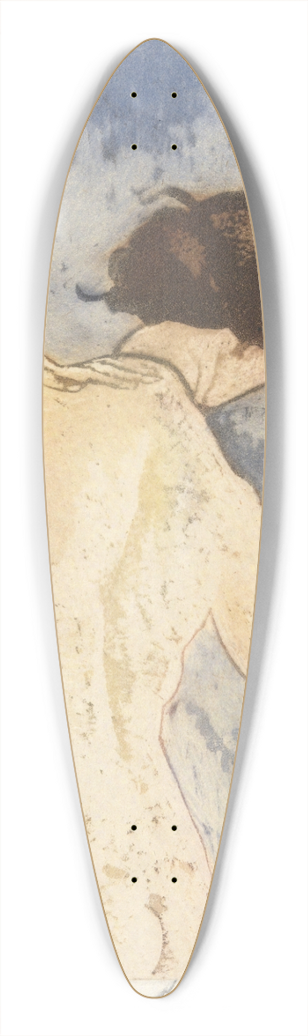 Arthur Bowen Davies - AntiqueMirror 39.3 inch art pintail longboard deck