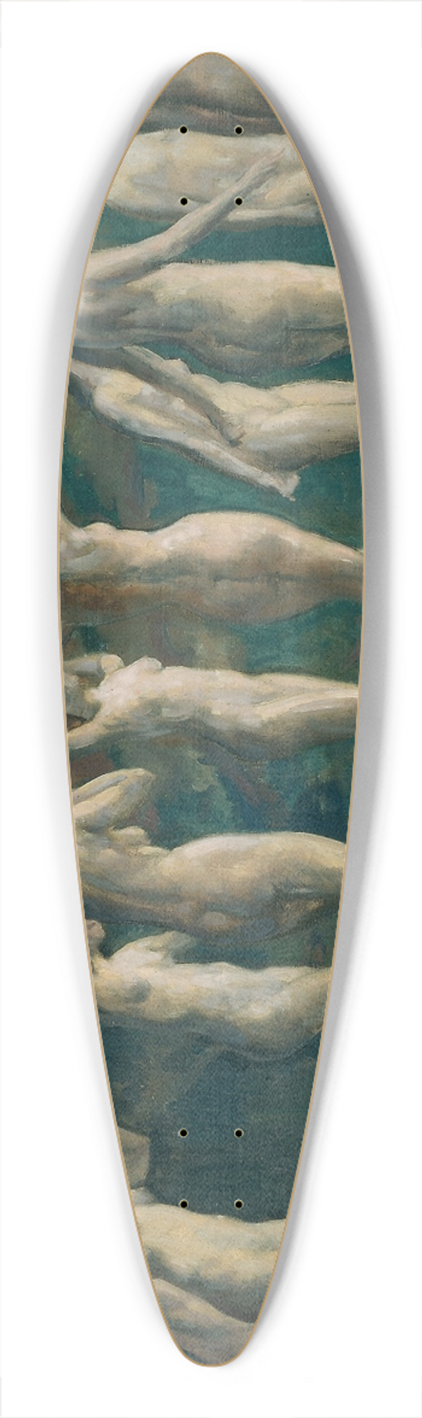 Arthur Bowen Davies - Maya, Mirror of Illusions 39.3 inch art pintail longboard deck