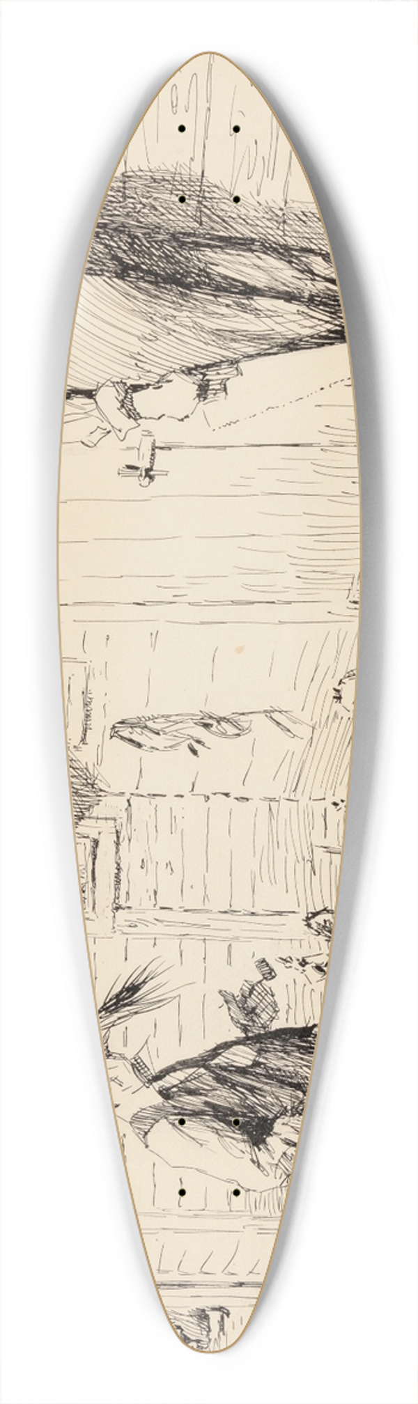 Arthur Burdett Frost - Mornin Hank!, 39.3 inch art pintail longboard deck