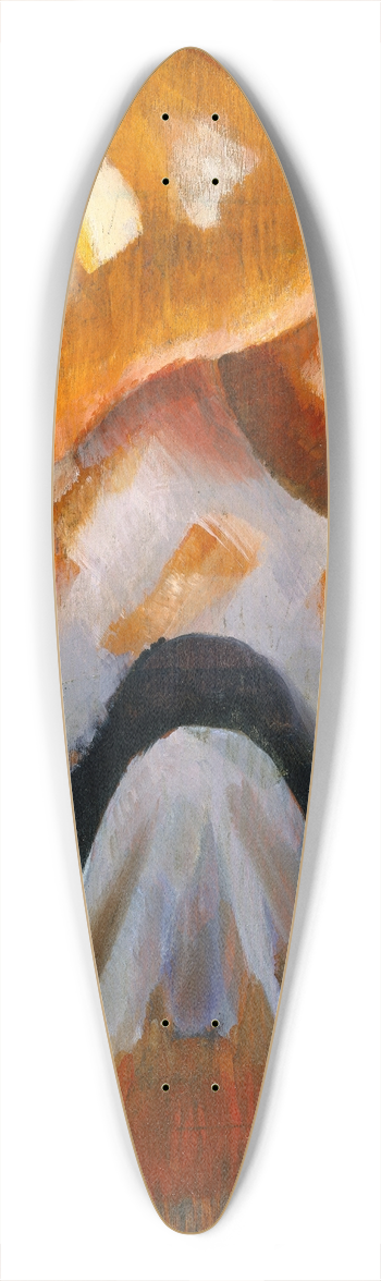 Arthur Dove - Mountain and Sky 39.3 inch art pintail longboard deck